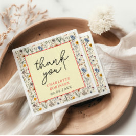 En liten Wildblomma Baby Shower Pappersservett