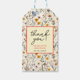 En liten Wildblomma Baby Shower Presentetikett