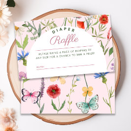En liten Wildblomma Baby Shower Raffle Tilläggskort