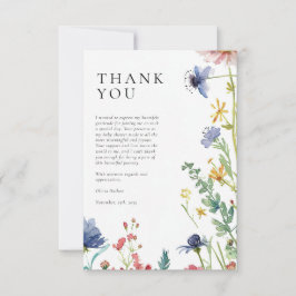 En liten Wildblomma Baby Shower Tack Kort
