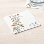 En liten Wildblomma Baby Shower Underlägg Papper Kvadrat<br><div class="desc">En liten Wildblomma Papper babybabyskorgen Underlägg</div>