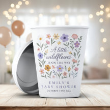 En liten Wildblomma Blommigt Baby Shower