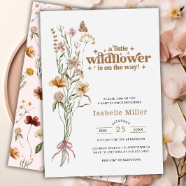 En liten Wildblomma Blommigt Baby Shower Inbjudningar