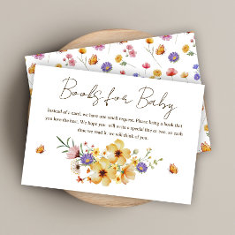 En liten Wildblomma Blommigt Baby Shower Tilläggskort