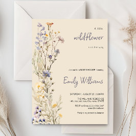 En liten Wildblomma Boho rustic Baby Shower inbjud Inbjudningar
