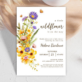En liten Wildblomma Elegant Baby Shower Inbjudningar