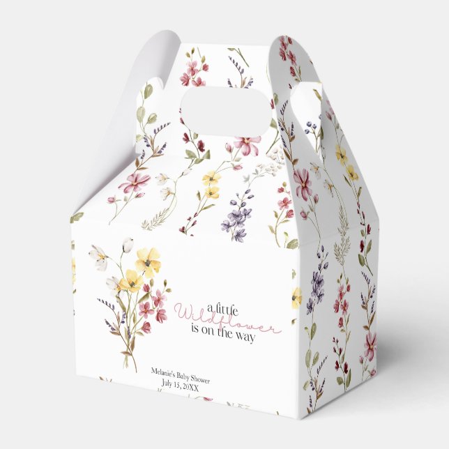 En liten Wildblomma finns på Way Shower Favor Box Presentaskar (Framsidan Sidan)