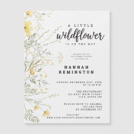 En liten Wildblomma Gult Vattenfärgsbabyskor