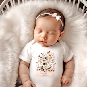 En liten Wildblomma Namn Botanical Blommigt Girl T Shirt