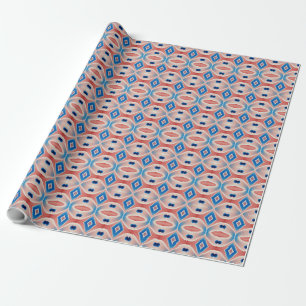 En livfull flerfärgad klassisk trendig mönsterdesi presentpapper