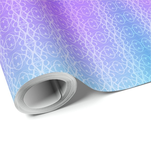 En livfull rulle presentpapper upprullad (Rullad Hörn)