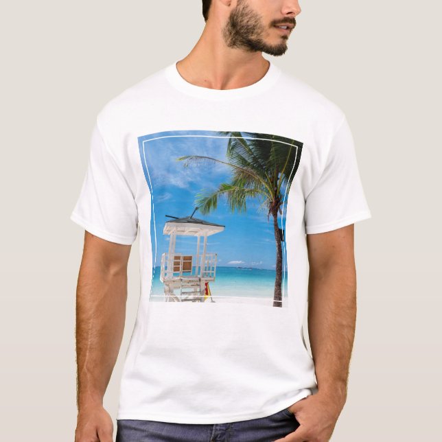 En livräddare postar den | vitstranden, Boracay Tee Shirt (Framsida)