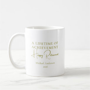 En Livslång Prestation Elegant Present för Pension Kaffemugg