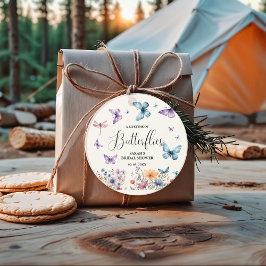 En livstid av fjärilar Bröllopsfestduk Gåvor Etiketter