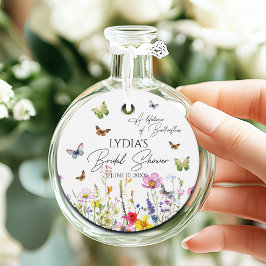 En Livstid av Fjärilar Wildflower Bröllopsdusch Gåvor Etiketter