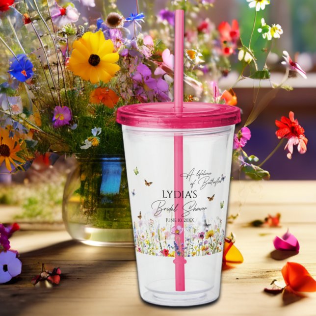 En Livstid av Fjärilar Wildflower Bröllopsdusch Take Away Mugg (Skapare uppladdad)