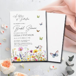 En livstid för Butterflies Wildbloms Möhippa Inbjudningar
