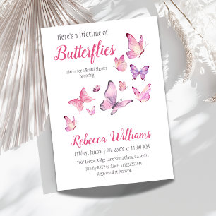 En livstid för Butterfly Lila Möhippa Inbjudningar