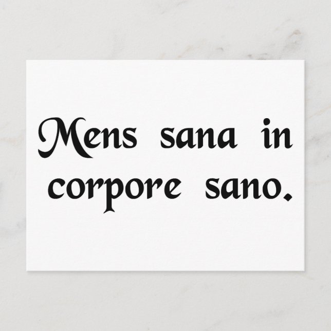 En ljud-tanke i en ljud-kropp. vykort (Framsida)