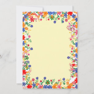 En ljus, färglös blommigt gräns inbjudningar