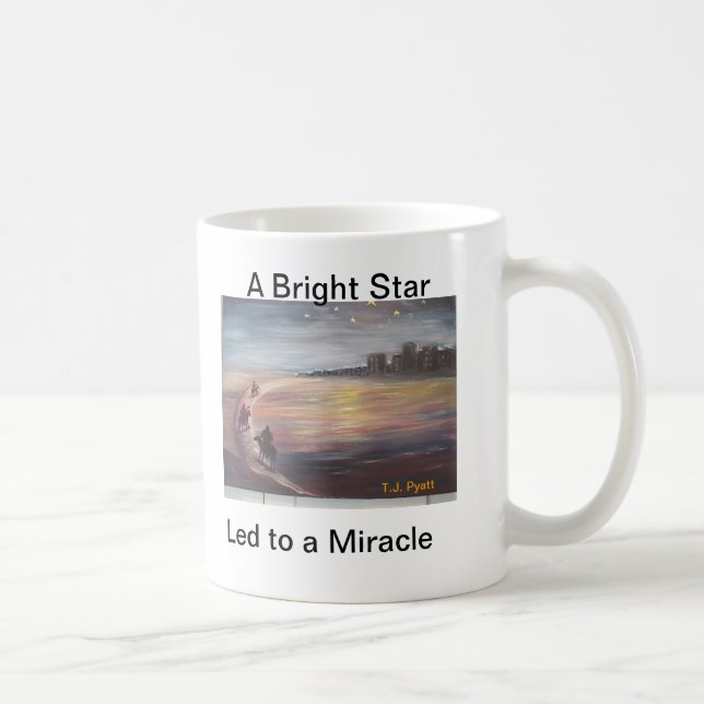 En ljus stjärna ledde till ett mirakel kaffemugg (Höger)