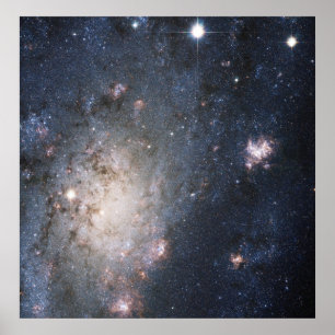 En ljus Supernova i den närliggande galaxen NGC Poster