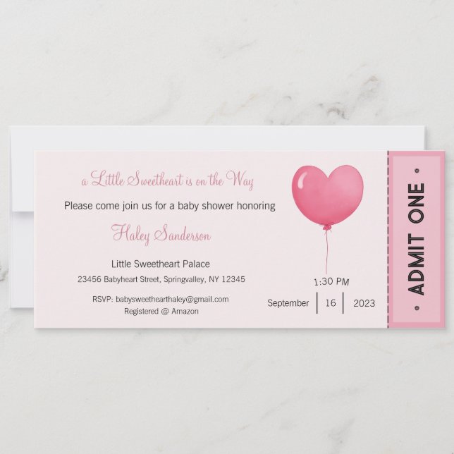 En ljuvelskling är på väg Inbjudan (Framsida)