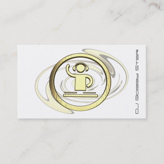 En logotypvisitkort för coola 3D DJ Visitkort (Framsida)