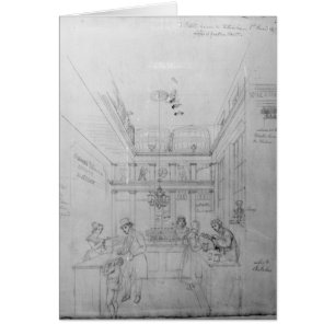 En London starksprit shoppar, 1839 Hälsningskort