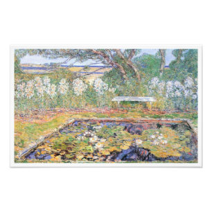 En Long Island-trädgård av Frederick Childe Hassam Fototryck