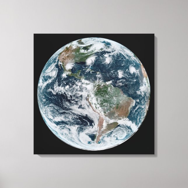 En lös kedja av tropiska cykloner canvastryck (Framsida)