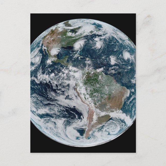 En lös kedja av tropiska cykloner vykort (Framsida)