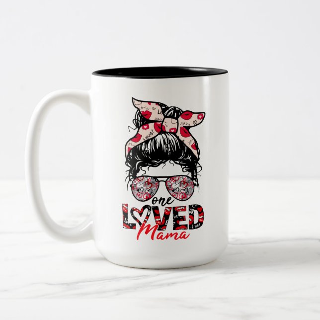 En Loved Mamma Två-Tonad Mugg (Vänster)