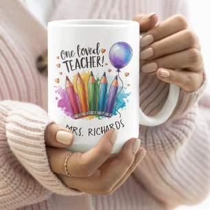 En Loved Teacher Personlig Tack Gift Kaffemugg