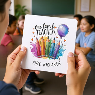 En Loved Teacher-Personlig - tackkort