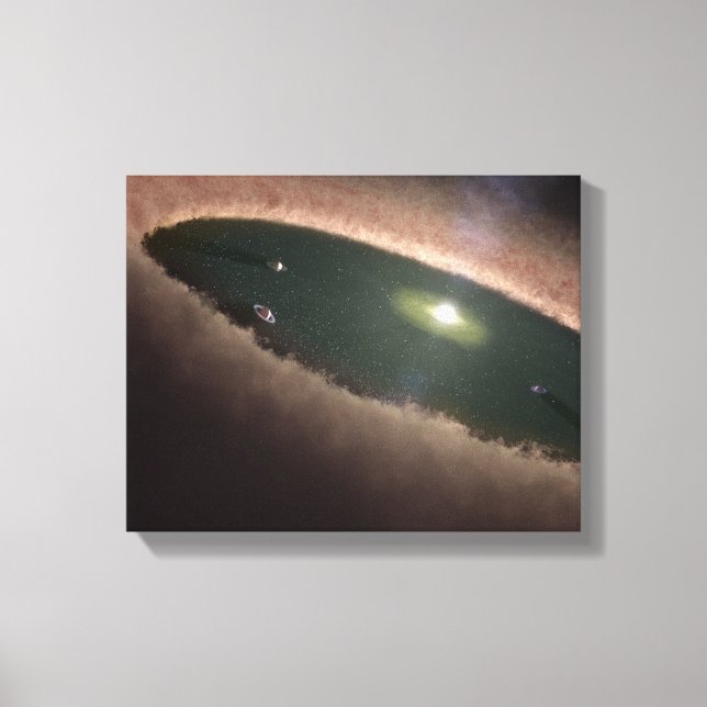 En lucka i en protoplanetär, eller planetbildande canvastryck (Framsida)