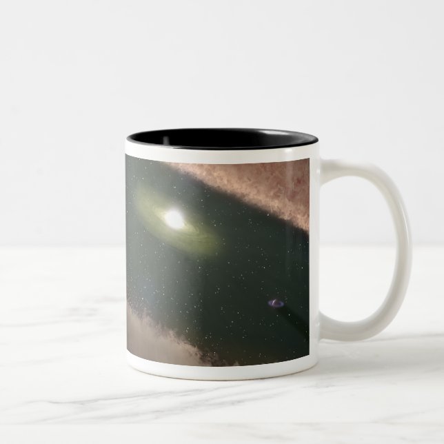 En lucka i en protoplanetär, eller planetbildande Två-Tonad mugg (Höger)