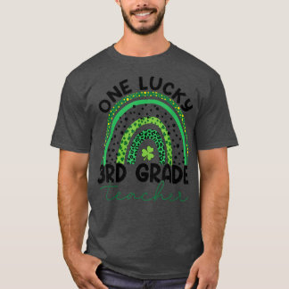 En lucky 3:e Klass Lacher Leopard Rainbow St Pat T Shirt