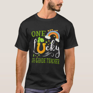 En Lucky 5th Klass Teacher St patrick's day Rainb T Shirt