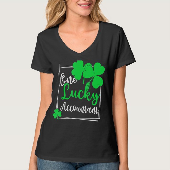 En Lucky Accountant Tee Accountant St Patrick's (Framsida)