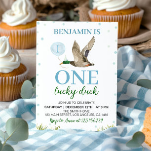 En Lucky Anka Boy Birthday-inbjudan Inbjudningar