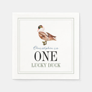 En Lucky Anka Classic Boy 1:a födelsedagen Pappersservett