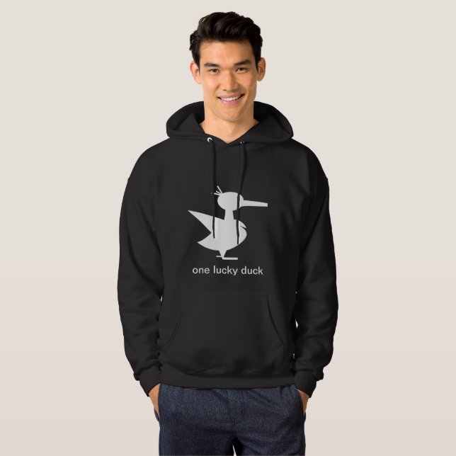 En Lucky Anka Hoodie (med text) (Hel framsida)