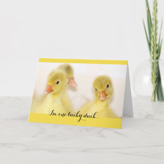 En Lucky Anka tänker på dig Card Kort