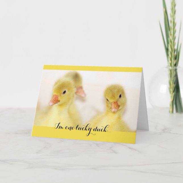 En Lucky Anka tänker på dig Card Kort (Framsida)