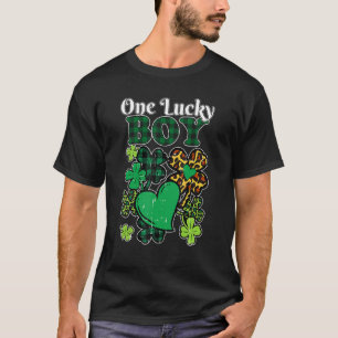 En Lucky Boy Plade Shamrock Heart St Patrick Day T Shirt