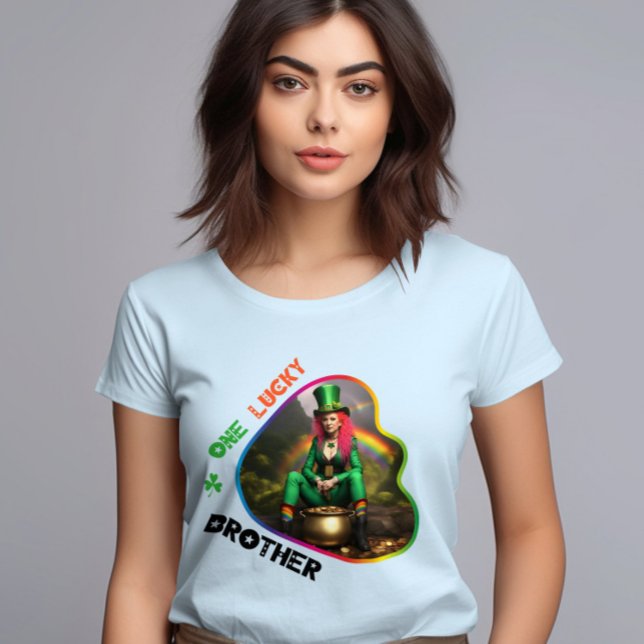 En Lucky Brother - Grönt Glow Dance Party T Shirt (Skapare uppladdad)