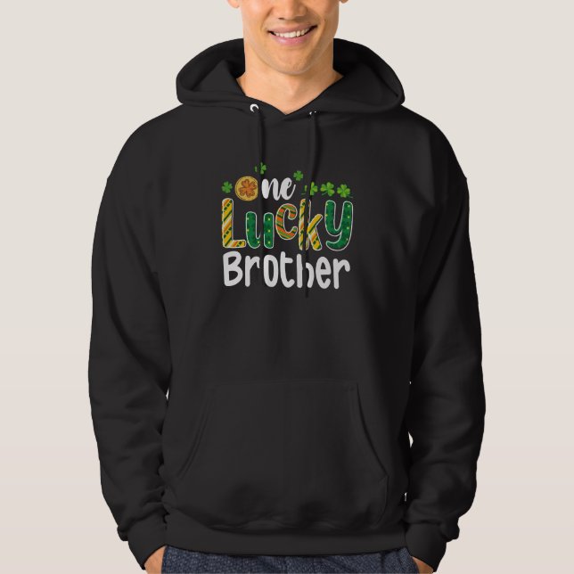 En Lucky Brother Matching Family St patrick's day Hoodie (Framsida)