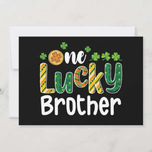 En Lucky Brother Matching Family St patrick's day Inbjudningar