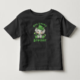 En Lucky Brother, söt elefant St.Patrick T Shirt
